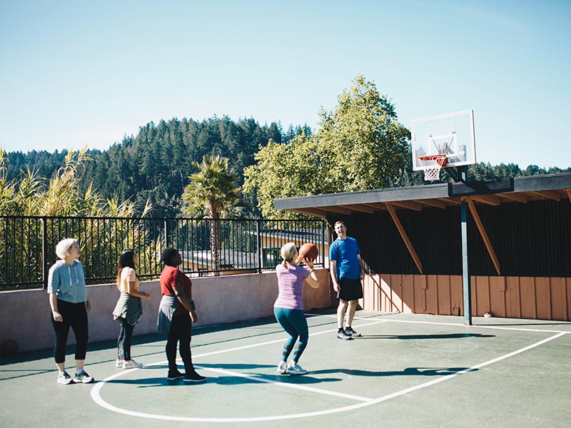 Individuals Playing Basketball